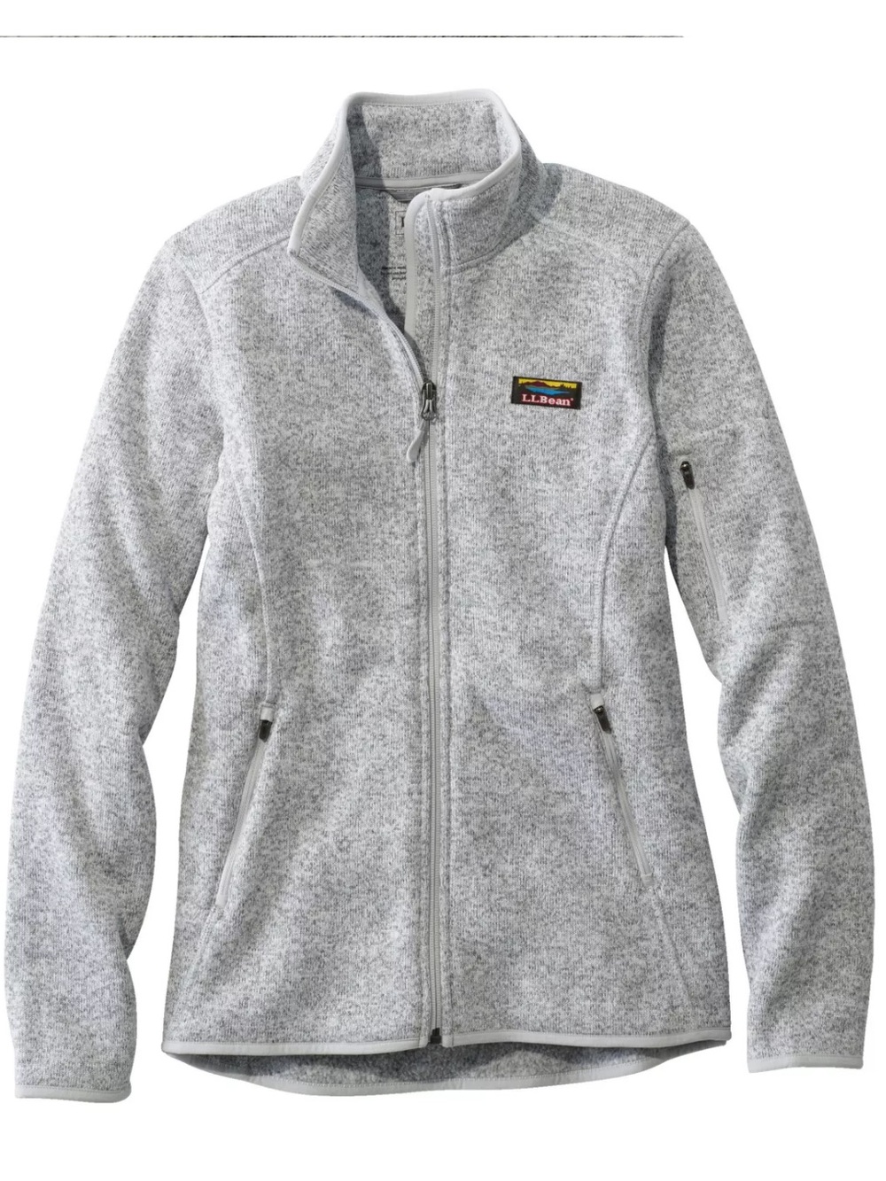 LL Bean Sweater Fleece Full-zip jacket, Medium Gray